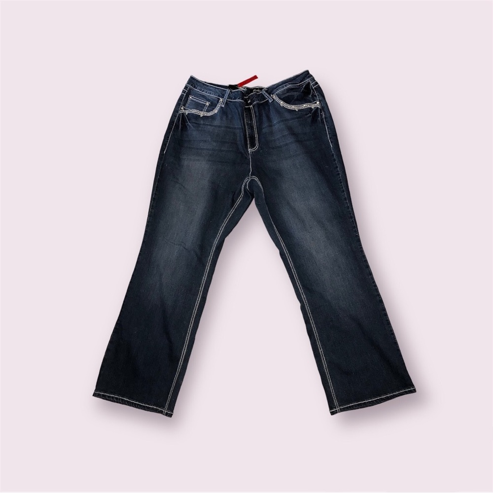 Rhinestone Pockets Slim Boot Earl Jean Jeans